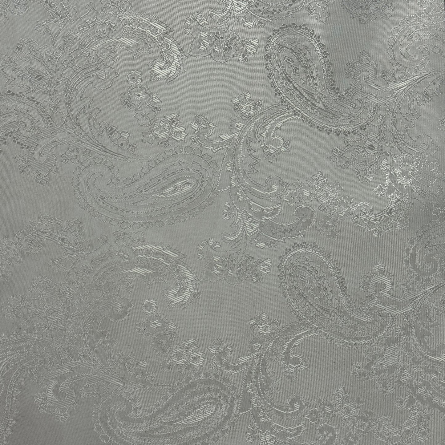 Paisley Jacquard fabric in White