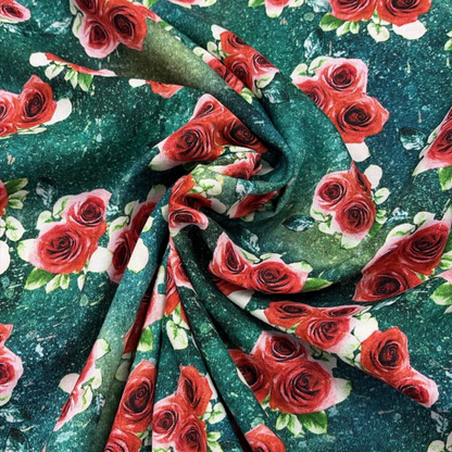 Linen Viscose Printed Fabric