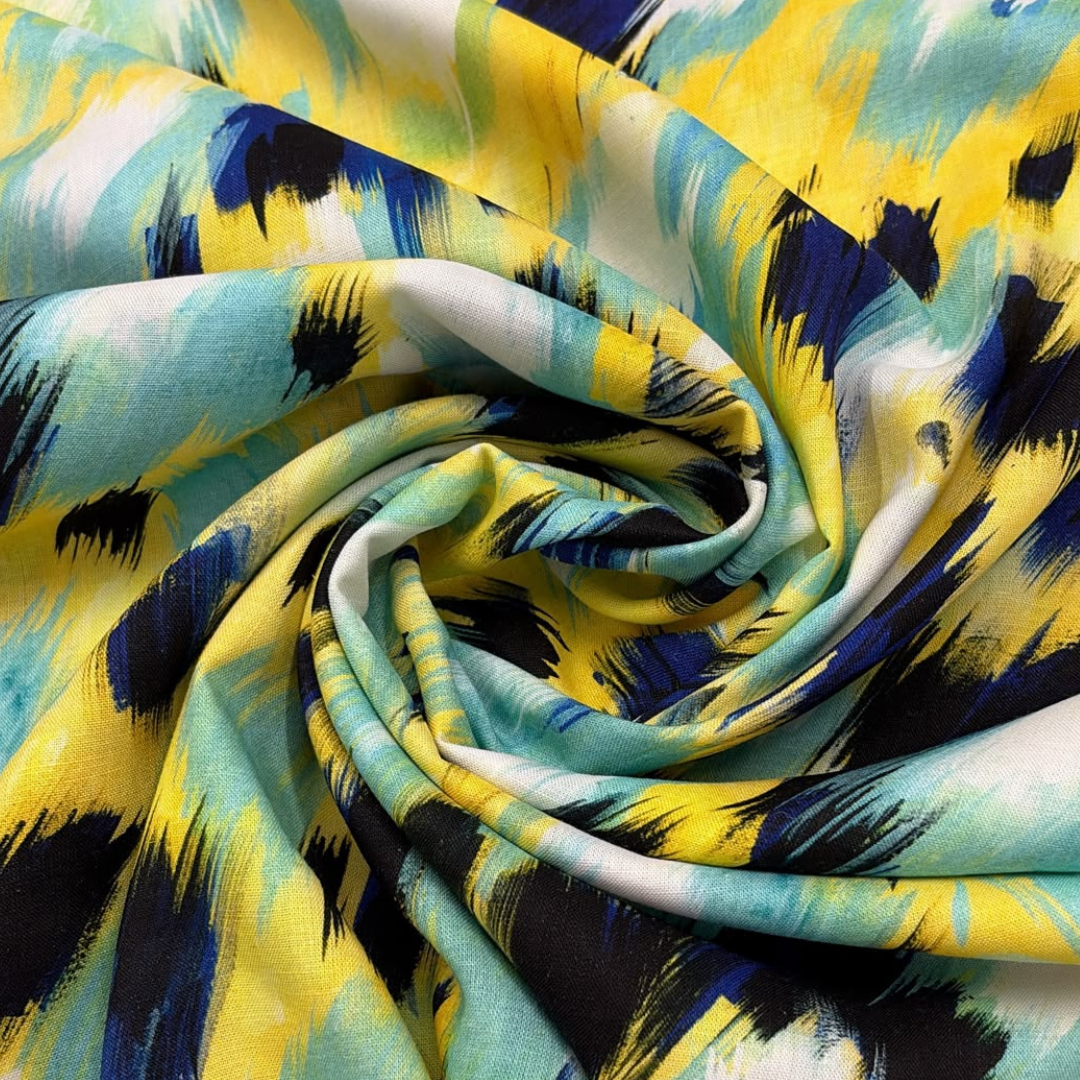 Linen Viscose Printed Fabric