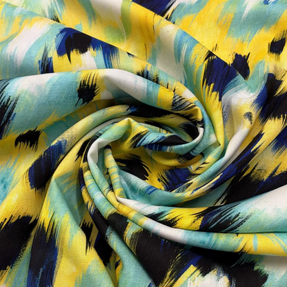 Linen Viscose Printed Fabric