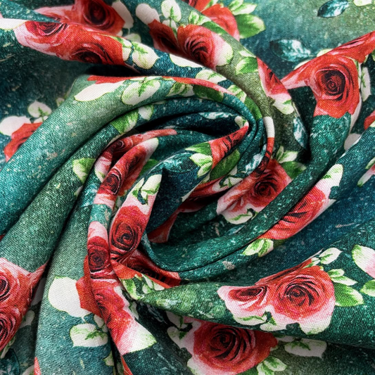 Linen Viscose Printed Fabric