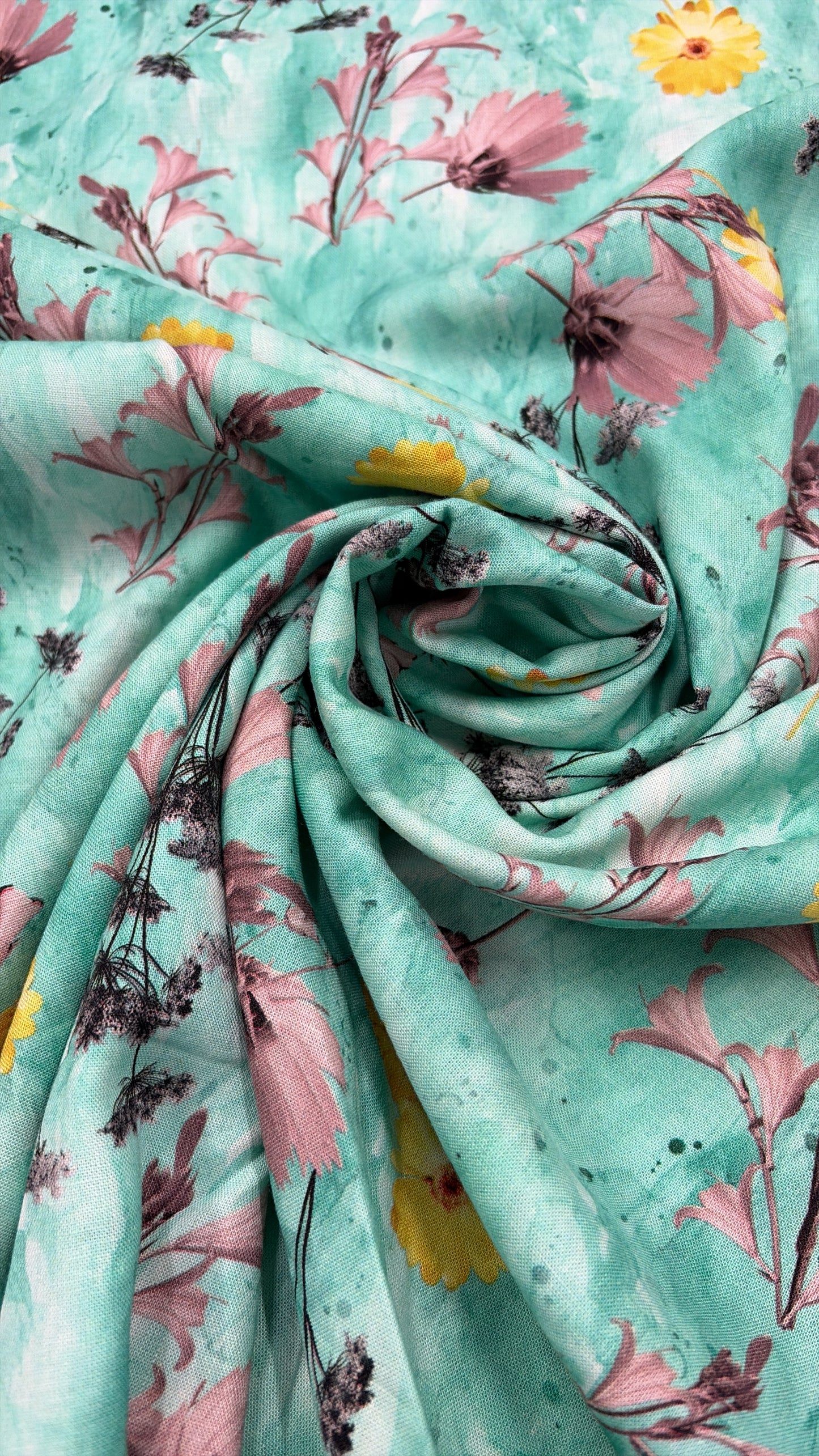 Linen Viscose Printed Fabric