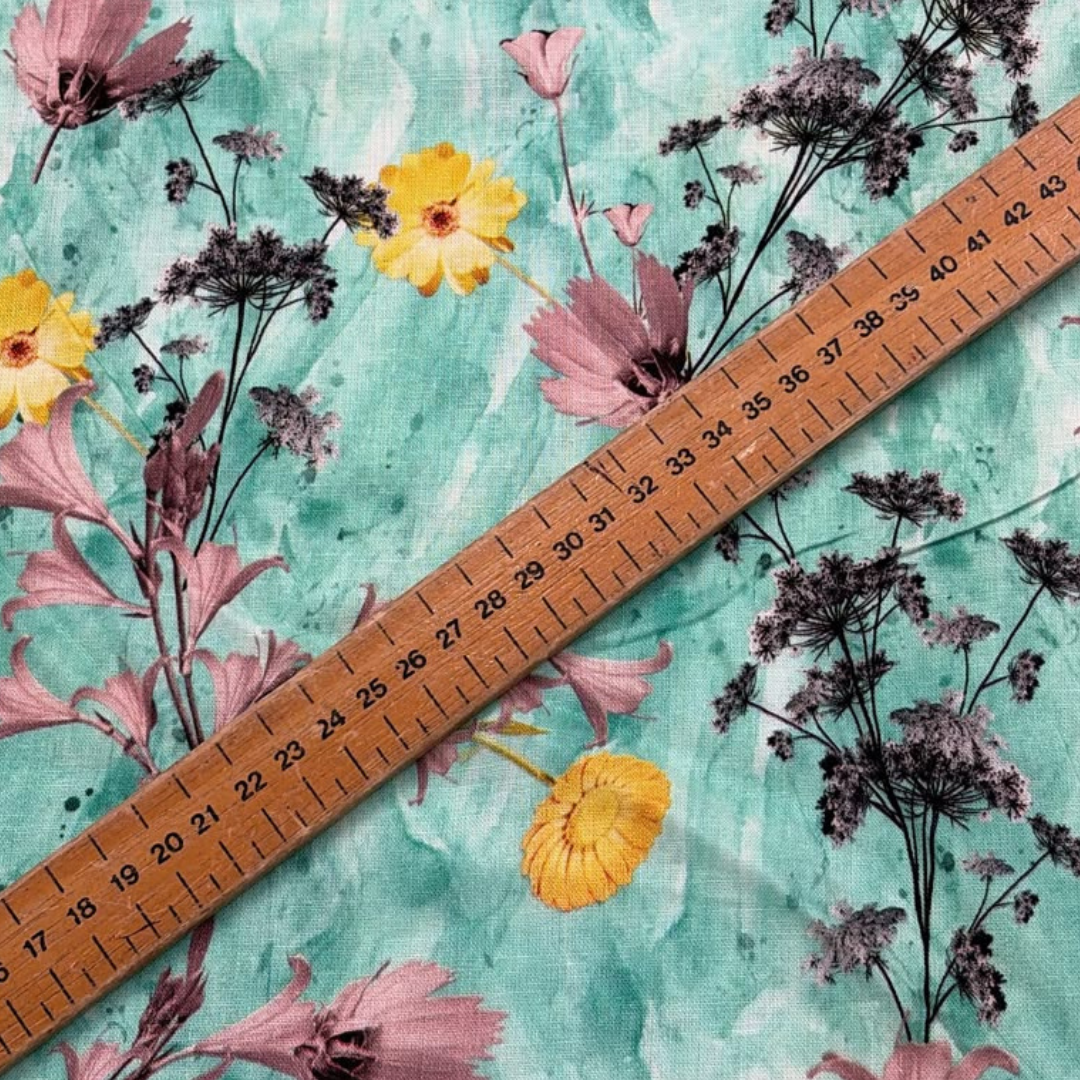 Linen Viscose Printed Fabric