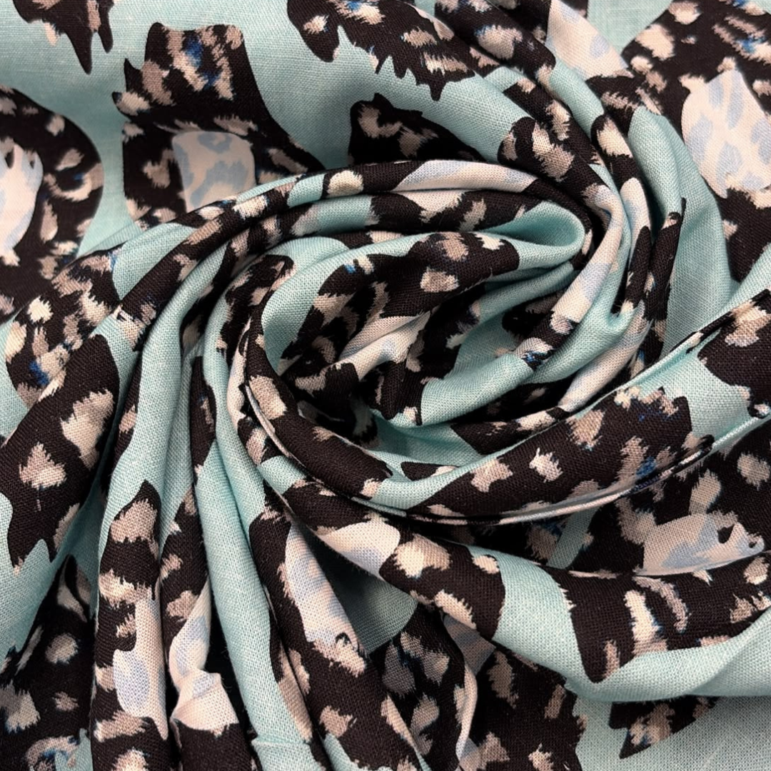 Linen Viscose Printed Fabric