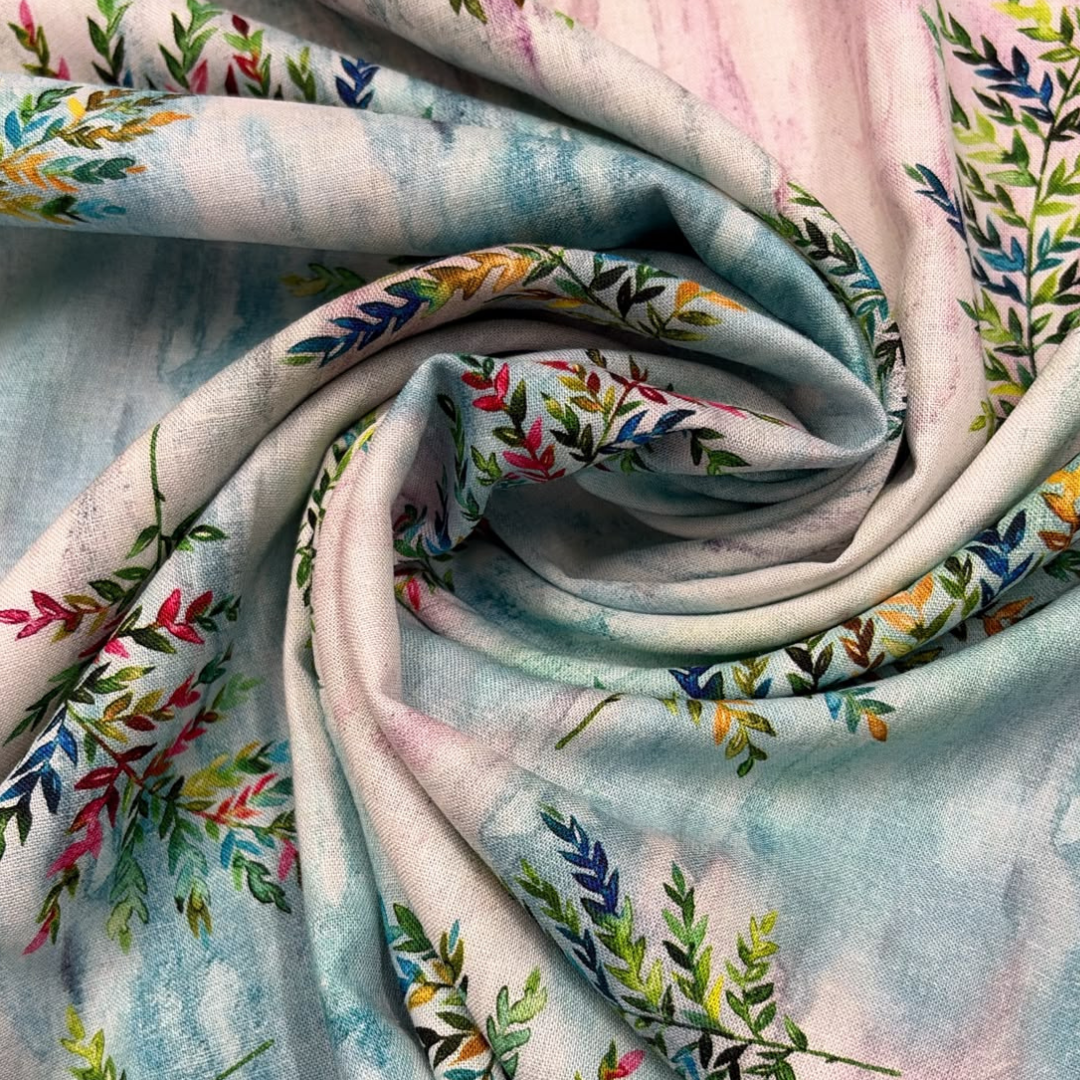 Linen Viscose Printed Fabric