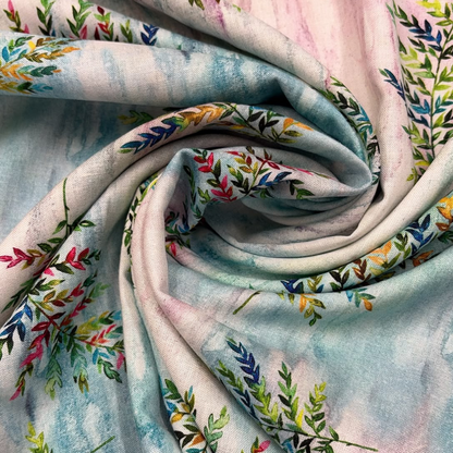 Linen Viscose Printed Fabric