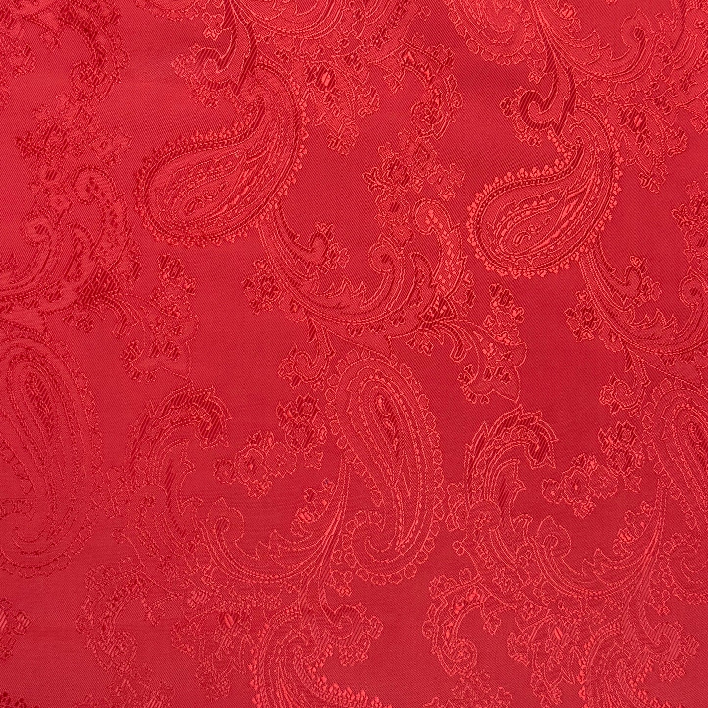 Paisley Jacquard fabric in Crimson Red