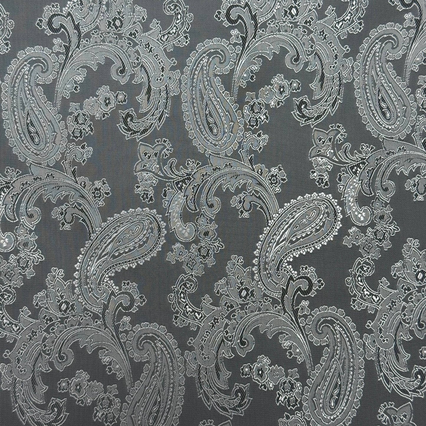 Paisley Jacquard fabric in Ash Grey
